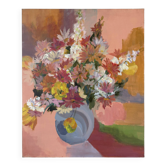 Bouquet rose orange, fleurs d’été et automne