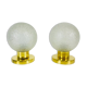 Set de deux lampes de table en verre g et laiton de Doria Leuchten 70s