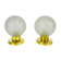 Set de deux lampes de table en verre g et laiton de Doria Leuchten 70s