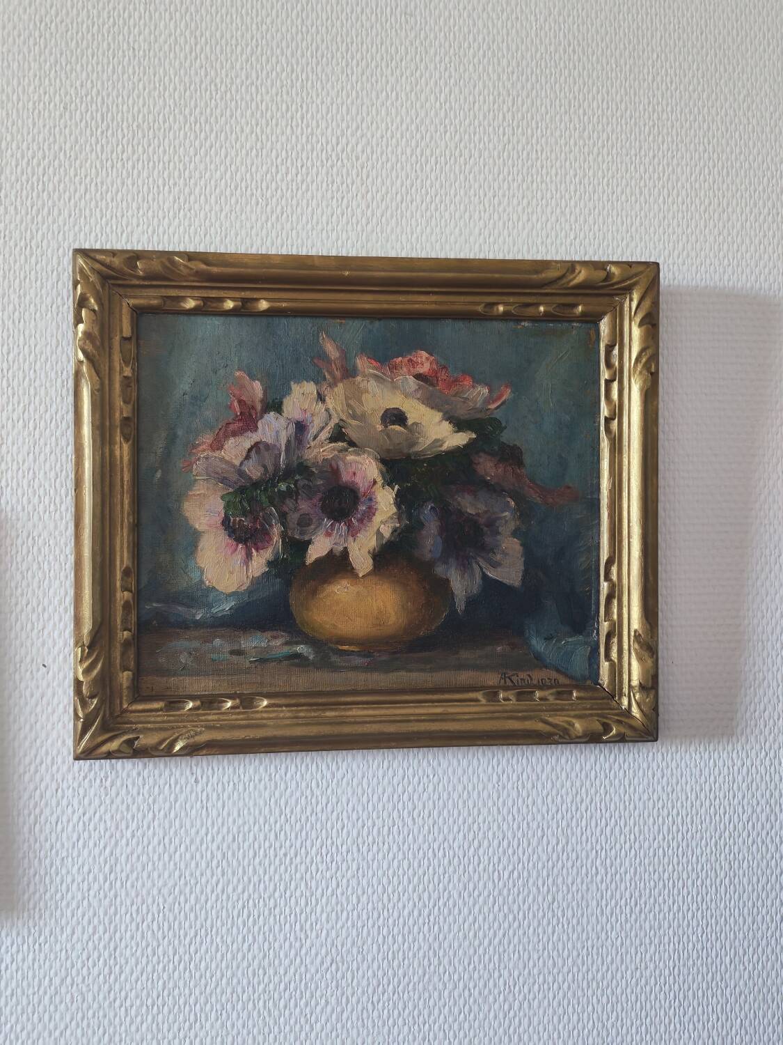 Oil painting on canvas by Auguste Kind