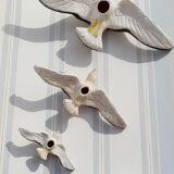 3 vintage ceramic birds