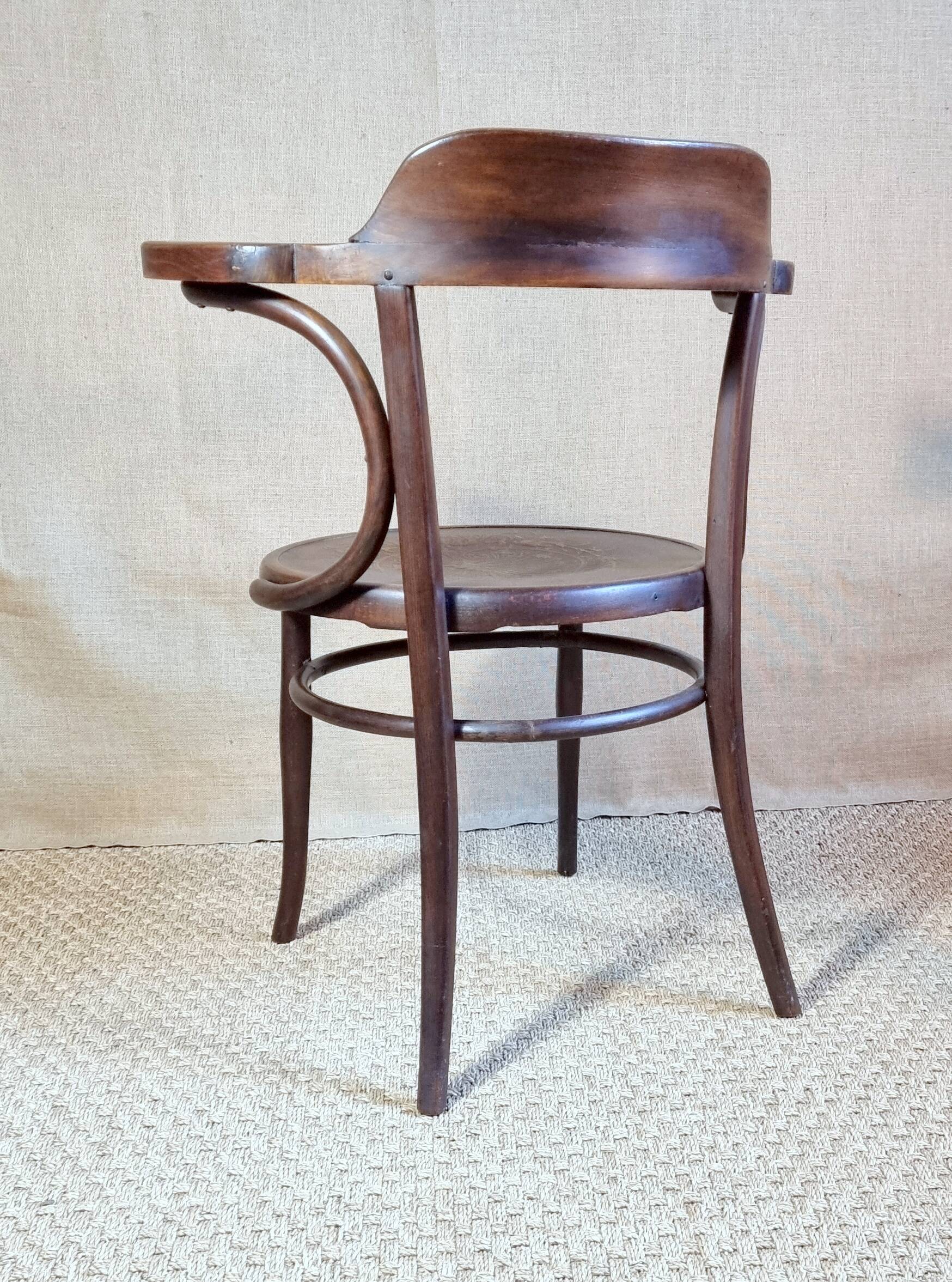 J&J KOHN Bistro Style Office Chair Circa 1910