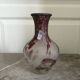 Ancient Blown Glass Vase Mouth Glassware France "Blue Lagoon BC" Bordeaux
