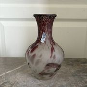 Ancient Blown Glass Vase Mouth Glassware France "Blue Lagoon BC" Bordeaux