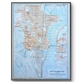 Southampton, England, original map printed in 1913.
