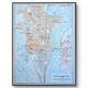 Southampton, Angleterre, plan original imprimé en 1913.