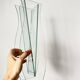 Vintage Sculptural Glass Vase – Geometric Minimalist Design, Italy 1980s