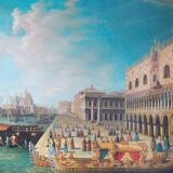 Painting of Venice after the work of Canaletto