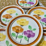 Set of 6 Anemone dessert plates from DIGOIN Sarreguemines