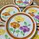 Set of 6 Anemone dessert plates from DIGOIN Sarreguemines