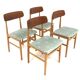 Set de 4 chaises scandinave en teck, Suède, 1960