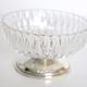 Glass and foot candy in silver metal, molded glass, Vintage French, authentic