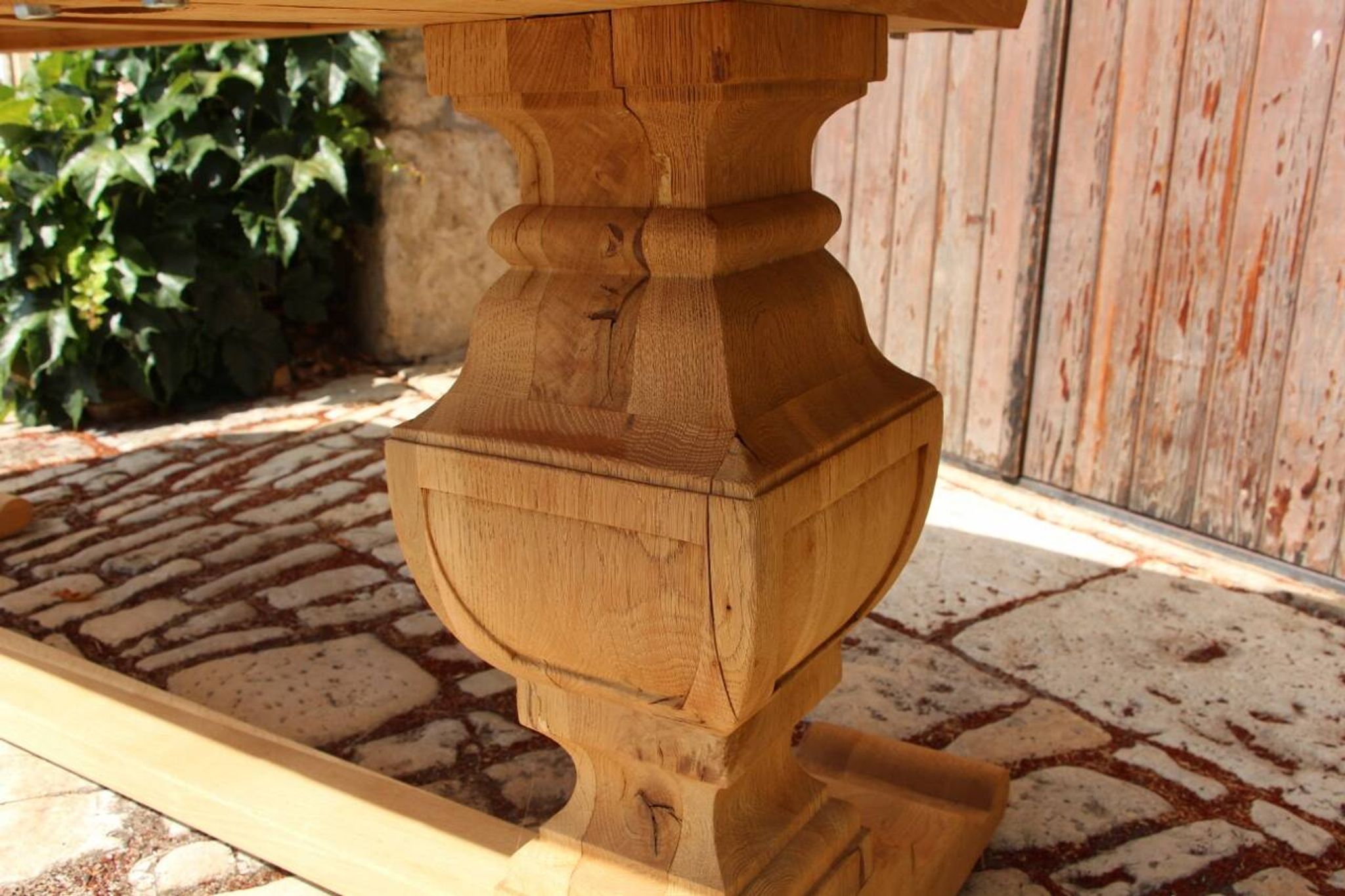 large monastery table in light oak 250 cm in length