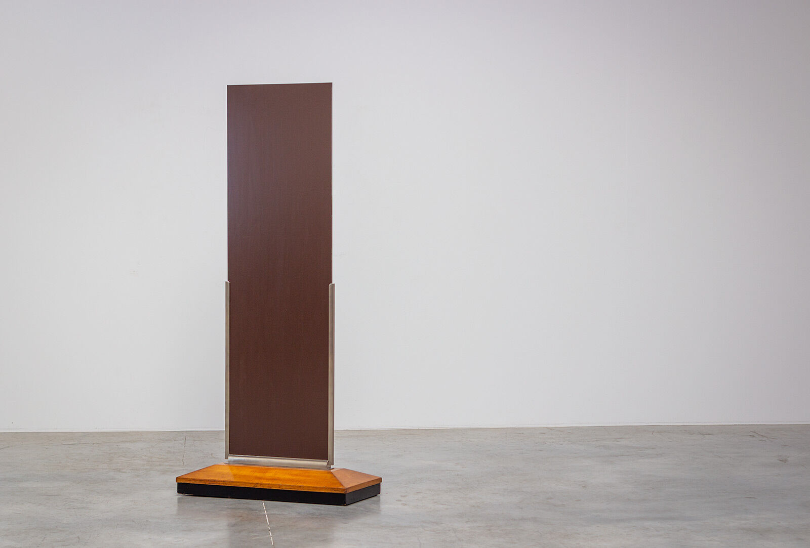 Art deco rectangular mirror in walnut wood 1930 176x80cm