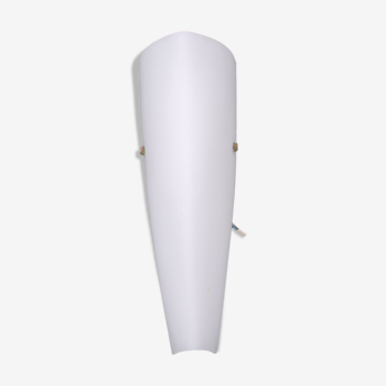 Late 20th Century Modern White Glass Opaline Single Sconce by Fabas Luce, Italy