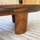 Table basse années 50 plateau bois exotique XXL