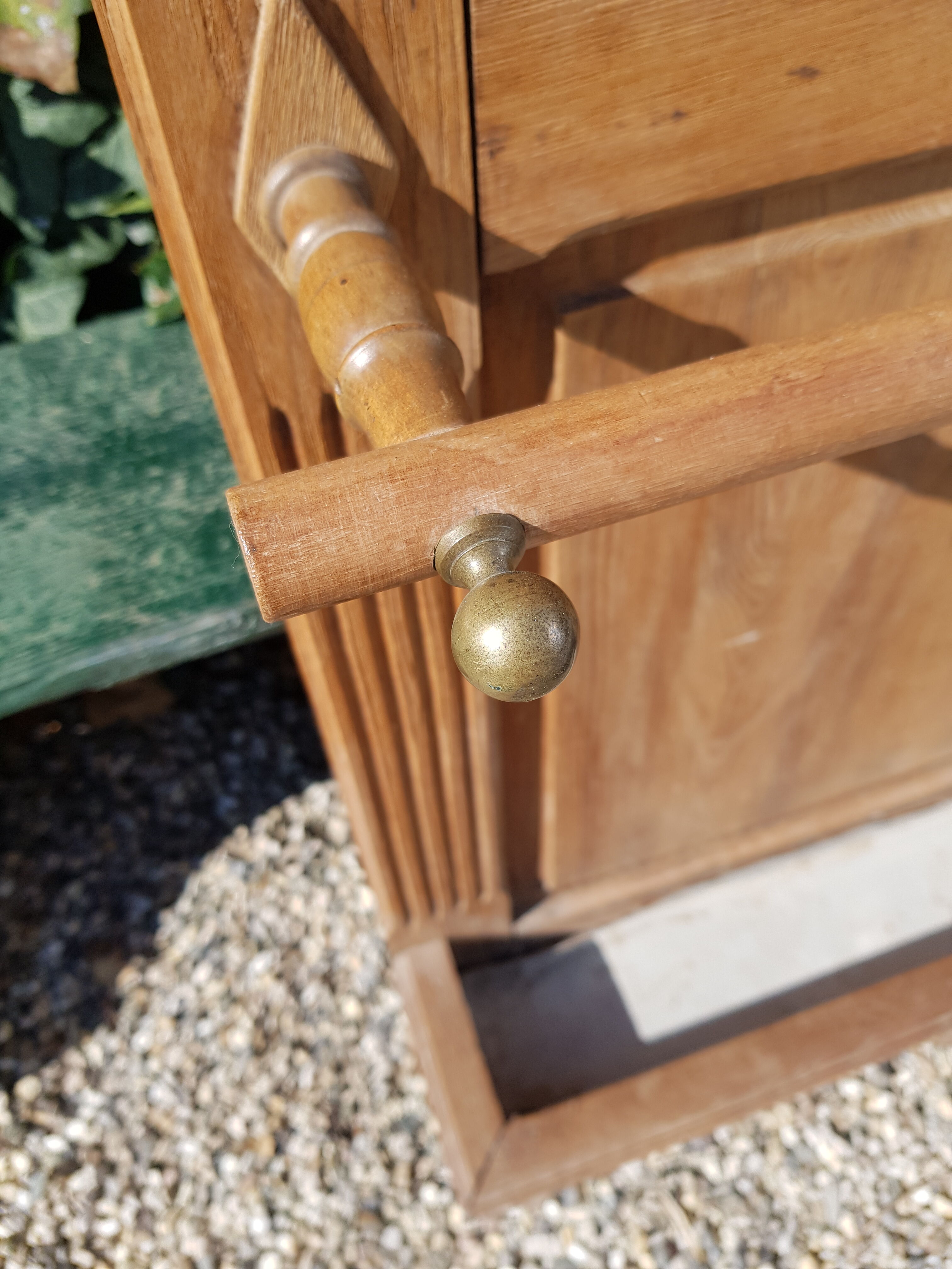 Old solid oak coat holder