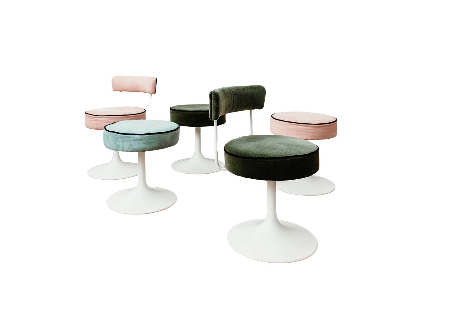 Set of tulip stools and chairs, 1960