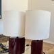 Duo de lampe forme amande céramique