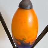 Art Deco lamp by Muller Frères Lunéville, signed glass, 1920.