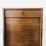 Filing cabinet with a curtain