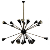 Sputnik chandelier 24 arms black