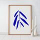 Impression giclée d'illustration botanique bleue, 50x70