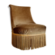 Bronze green velvet toad armchair