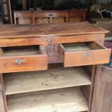 Massive walnut buffet from the late 18th century Transition Era