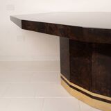 Table à manger Mod. 2007D par Willy Rizzo & Nucci Valsecchi pour Aldo Tura, 1970