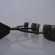 German Brutalist Iron Candleholder, 1960s