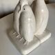 Pair of greenhouses modernist penguin books in cracked art deco earthenware