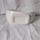 Vase in white earthenware olive shape