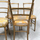Series of four chairs Napoleon III, gilded wood
