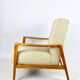 Set of vintage beige boucle sofa and armchair, 1970s
