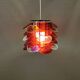 Danish Space Age hanging lamp made of plexiglass "leaves" with mirror reflex