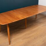 Vintage ercol elm model 445 grand plan dining table & 8 chairs including two carvers