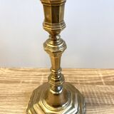 Ancien Bougeoir Chandelier Flambeau Époque Louis XV Bronze Massif Doré