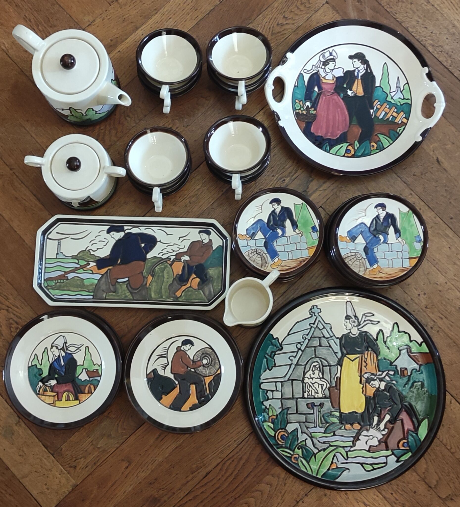 Old coffee, dessert, 42 piece service