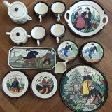 Ancien service à café, dessert, 42 pièces