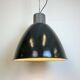Grande Lampe d'Usine Industrielle en Émail Gris Foncé d'Elektrosvit, 1960s