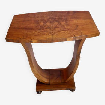 Art Deco walnut pedestal table