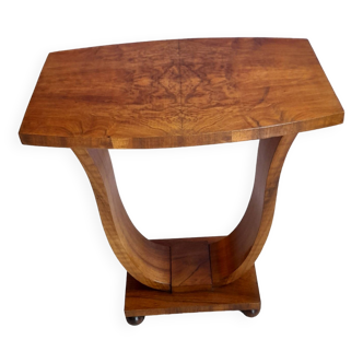 Art Deco walnut pedestal table