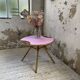 Vintage pink rattan coffee table