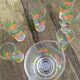 Vintage service to orangeade, carafe and its 6 glasses