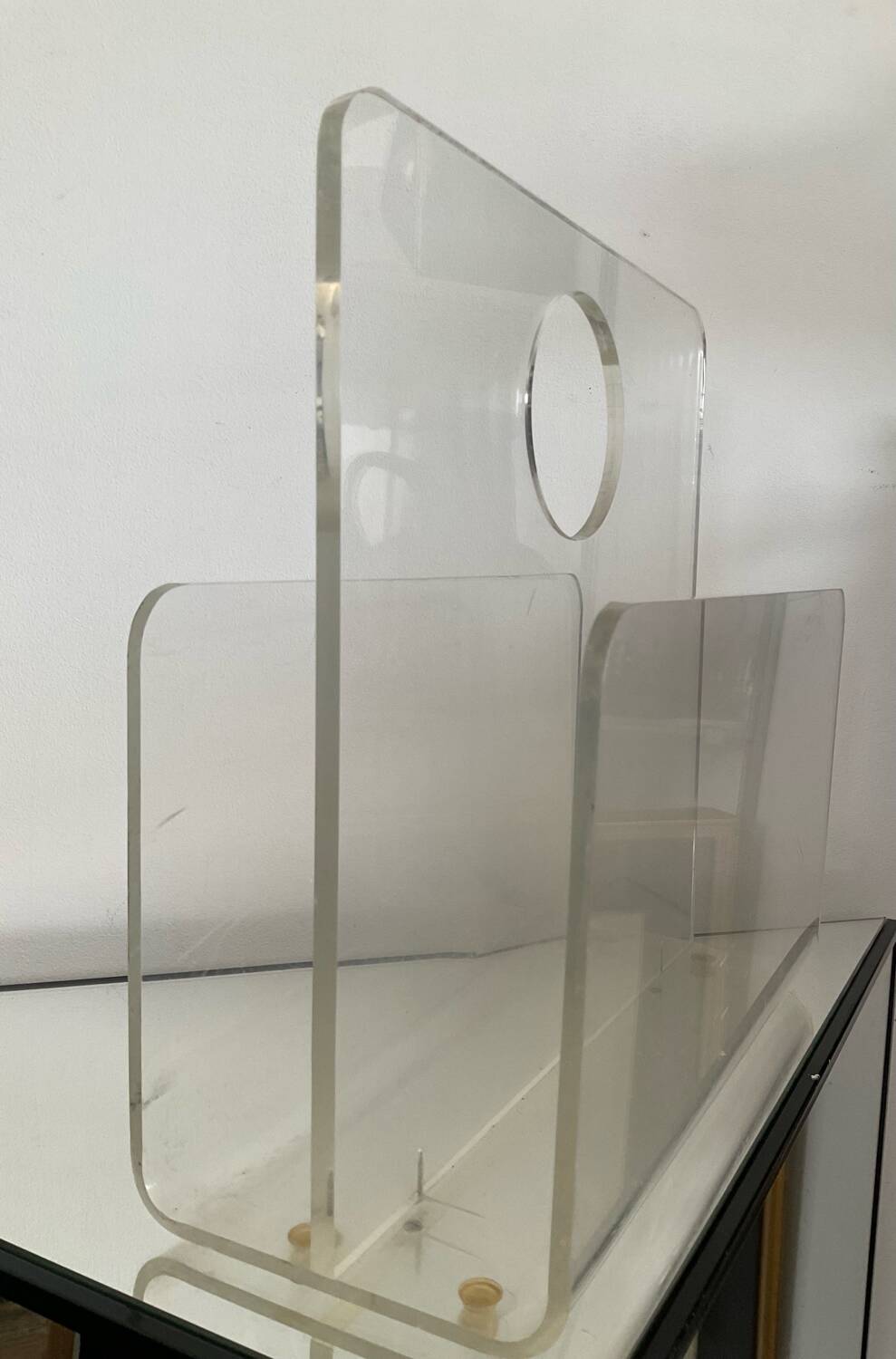 Vintage Plexiglas Magazine Rack