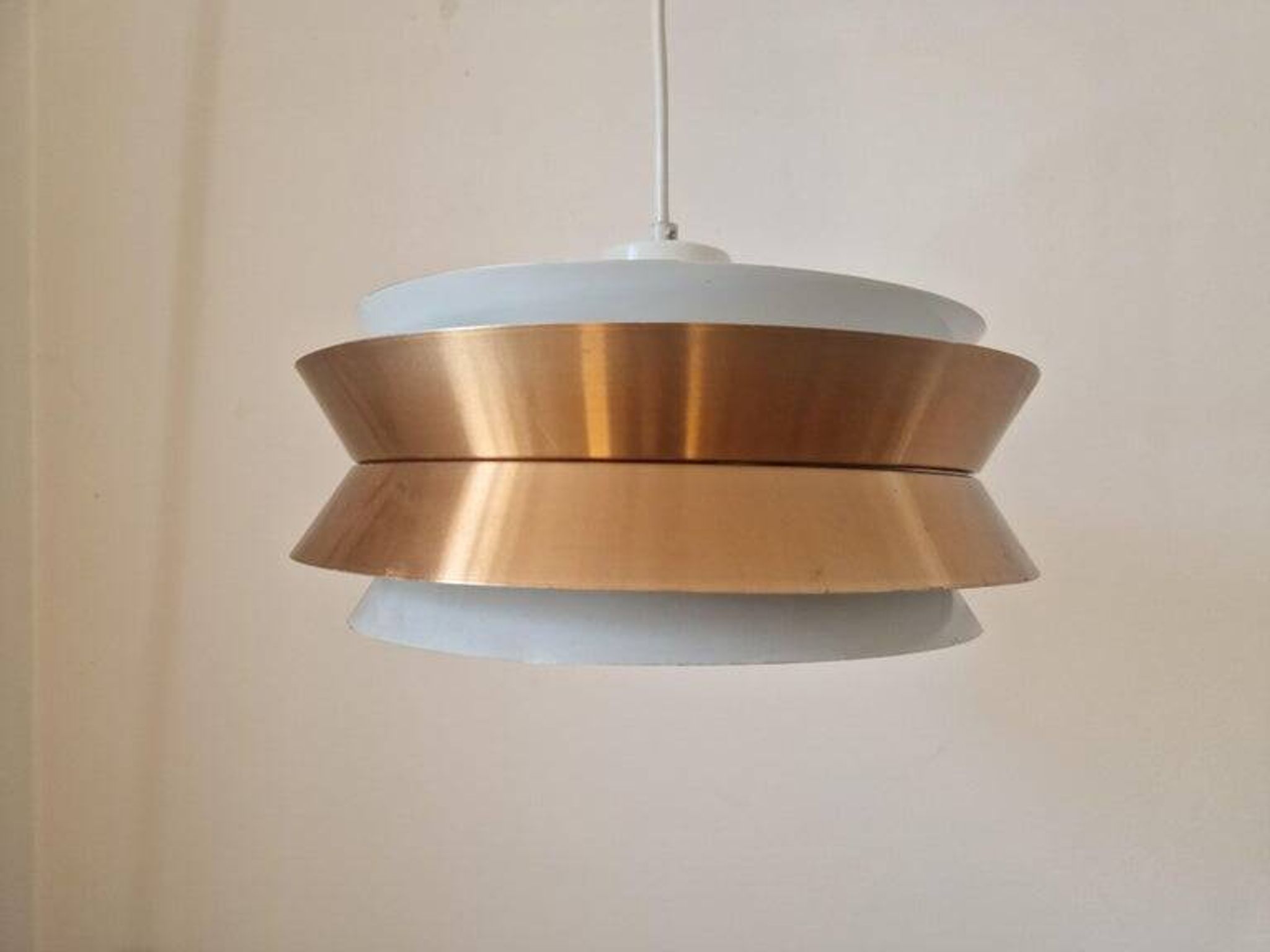 Midcentury Pendant in style of Jo Hammerborg, Denmark, 1970s