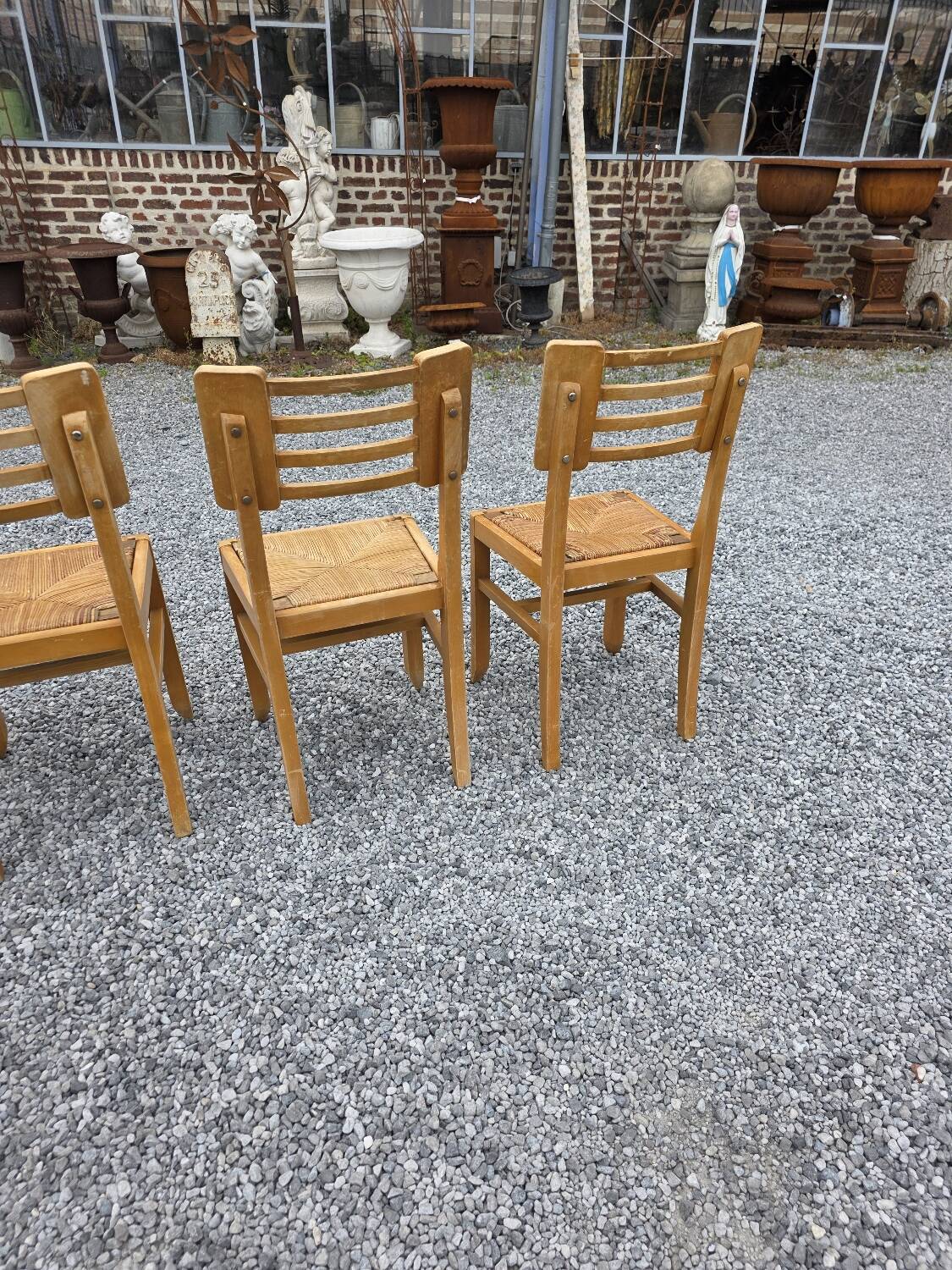 4 Vintage Chairs by Pierre Cruege, French design from the 60s