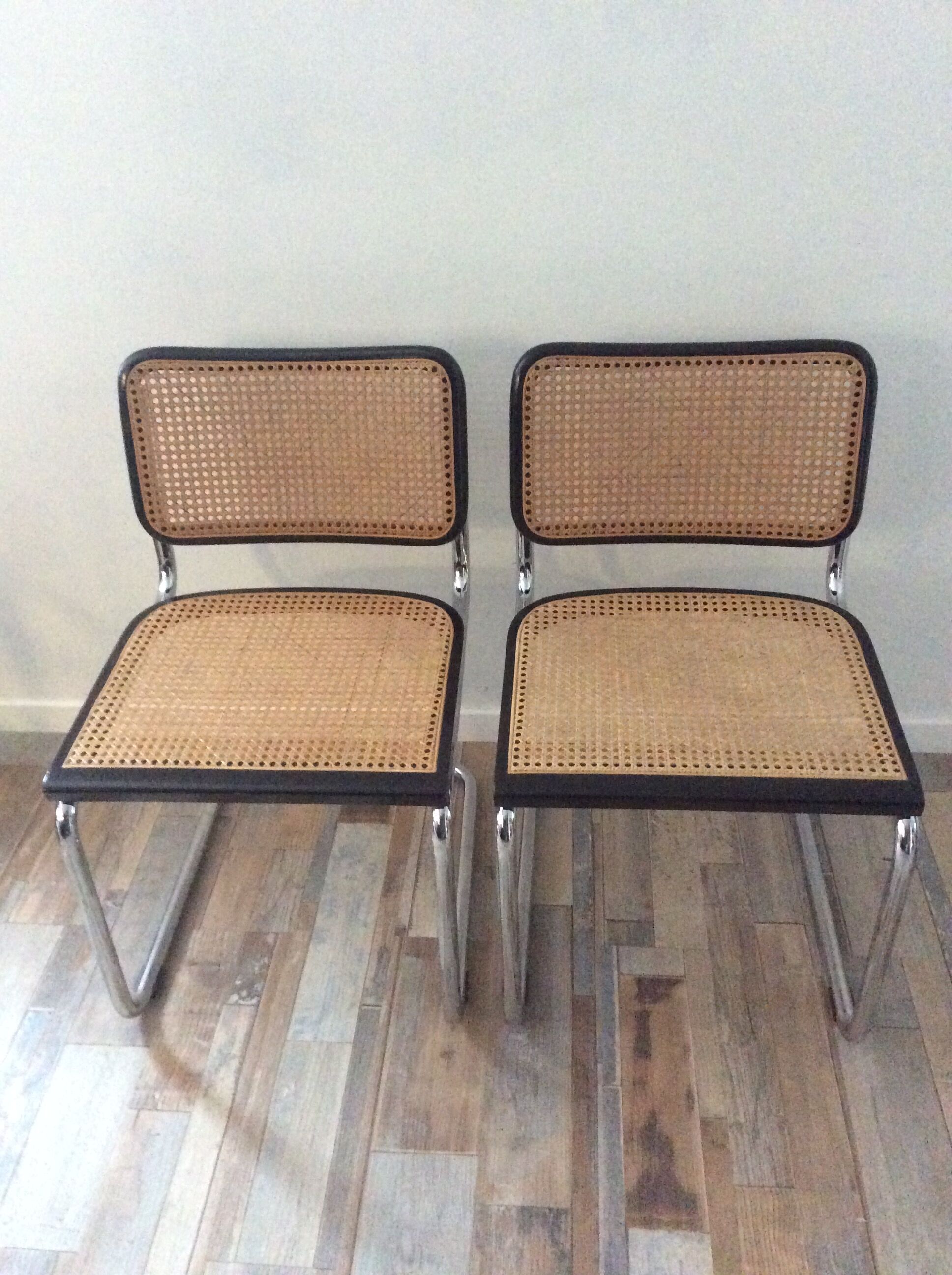 Lot of 2 chairs Marcel Breuer Cesca B32