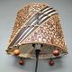 Lamp in rattan wicker and wood late XIXth
